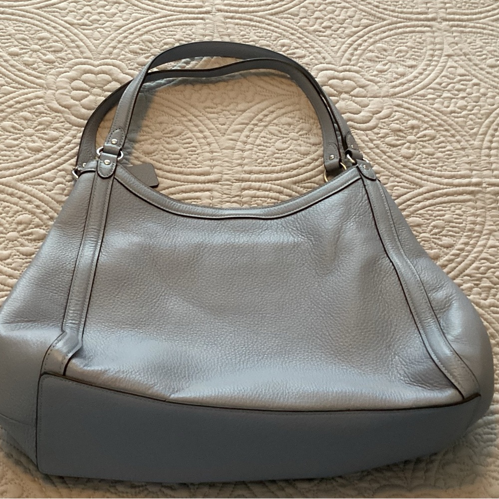 Coach Gray Leather Hobo Shoulder Bag